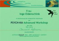 Psych-K Urkunde Advanced Inge Eidenschink